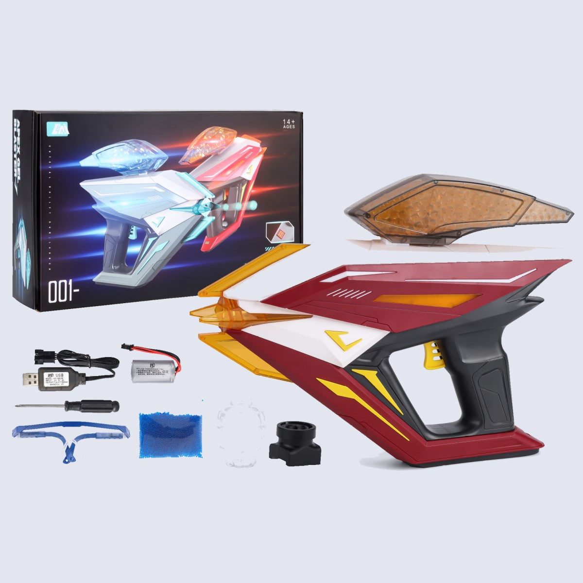 Gel Blaster Apex Sci fi - Rød Gel Blasters Danmark